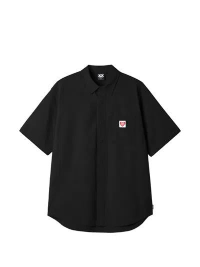 Fingercroxx Patch-pocket Shirt In Black