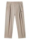 Fingercroxx Pleated Trousers In Brown