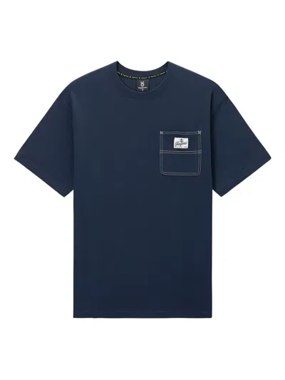 Fingercroxx Pocket-detail T-shirt In Blue