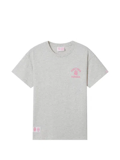 Fingercroxx Print T-shirt In Gray