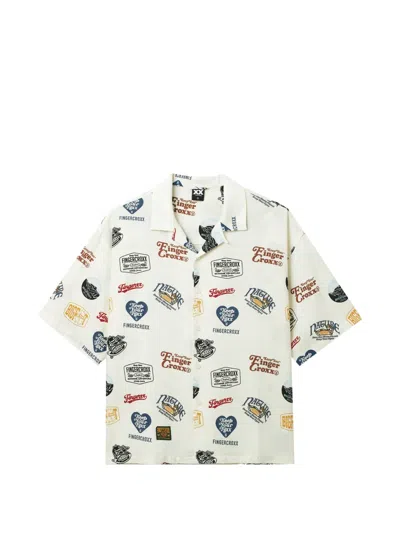 Fingercroxx Printed Shirt In White