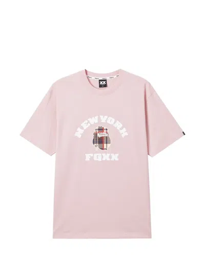 Fingercroxx Printed Short-sleeve T-shirt In Pink