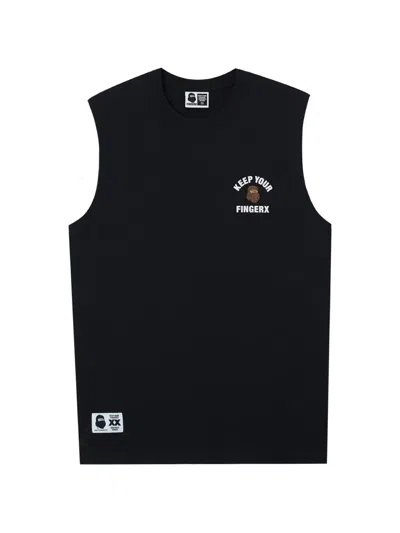 Fingercroxx Printed Tank Top In Black