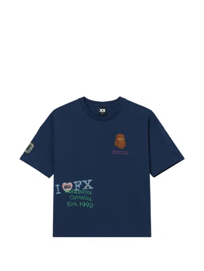 Fingercroxx Printed T-shirt In Blue