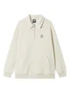 Fingercroxx Ribbed-knit Half-zip Top In White