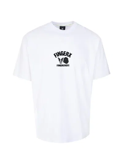 Fingercroxx Short-sleeve Graphic T-shirt In White