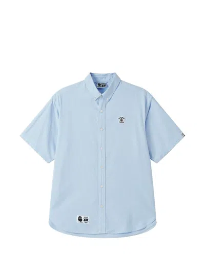 Fingercroxx Short-sleeve Badge Shirt In Blue