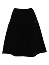 Fingercroxx Side-pocket Midi Skirt In Black