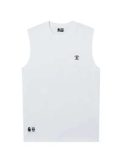 Fingercroxx Sleeveless Appliqué Tank Top In White