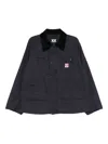 Fingercroxx Slogan-embroidered Jacket In Blue