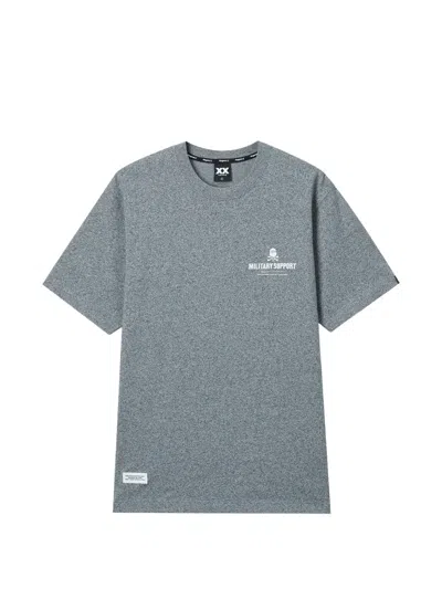 Fingercroxx Slogan-print T-shirt In Gray