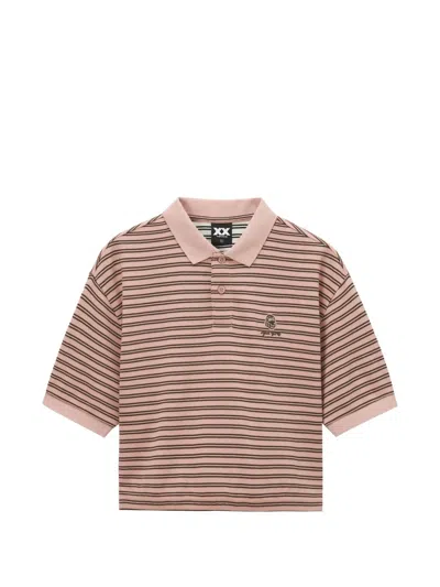 Fingercroxx Striped Polo Shirt In Multi