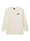 Fingercroxx Waffle-knit Logo-embroidered Sweatshirt In Neutral
