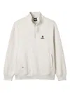 Fingercroxx Zip Mock-neck Sweatshirt In White