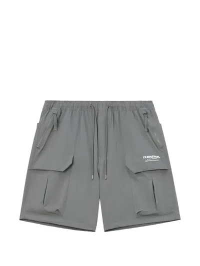 Fingercroxx Zip Pocket Shorts In Gray