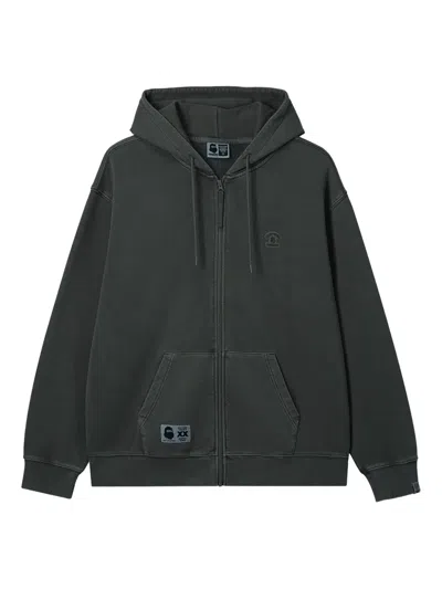 Fingercroxx Zip-up Hoodie In Black