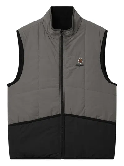 Fingercroxx Zip-up Panelled Gilet In Black