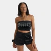 Finishline Women's Juicy Couture Og Bling Tube Top Size Xl Polyester/velvet/spandex