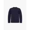 Finisterre Mens Indigo Barents Long-sleeve Wool-blend Jumper In Purple
