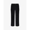 Finisterre Mens  Basset Straight-leg Cotton-corduroy Utility Trousers In Black