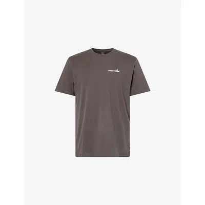 Finisterre Mens Raven Fruits De Mer Graphic-print Short-sleeves Cotton T-shirt In Black