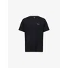 Finisterre Mens Black Harlyn Logo-print Cotton T-shirt Xl In Black