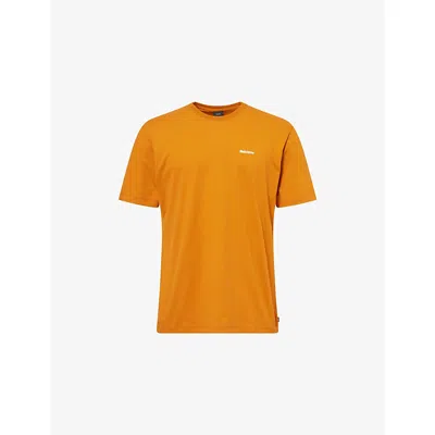 Finisterre Mens Copper Harlyn Logo-print Cotton T-shirt In Brown
