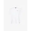 Finisterre Mens White Harlyn Logo-print Cotton T-shirt