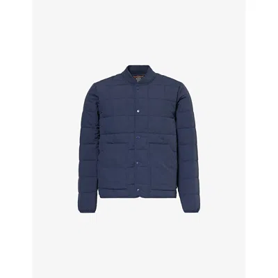 Finisterre Mens Navy Lapwing Padded Woven Jacket In Blue