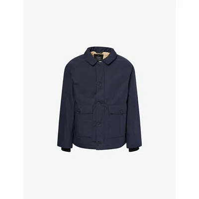 Finisterre Mens Navy Shipyard Insulated Shell Jacket In Blue