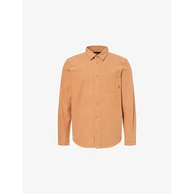Finisterre Mens Sierra Gylly Long-sleeves Cotton-piqué Shirt In Brown
