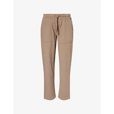 Finisterre Mens Woodsmoke Hendra Cotton And Hemp Blend Trousers In Brown
