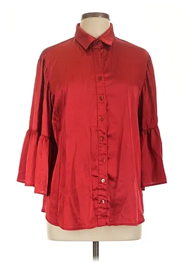 Pre-owned Finley 3/4 Sleeve Blouse In Red