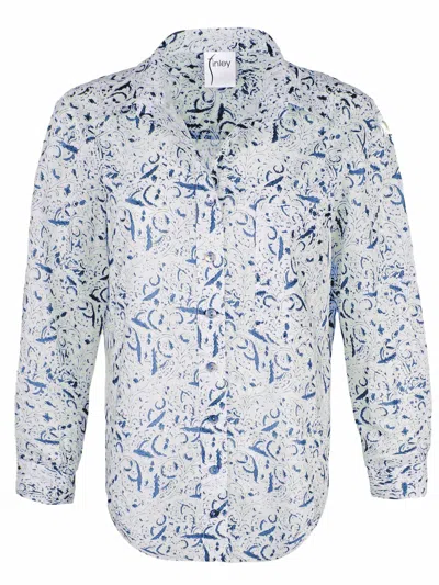Finley Andie Shirt Blue Scroll