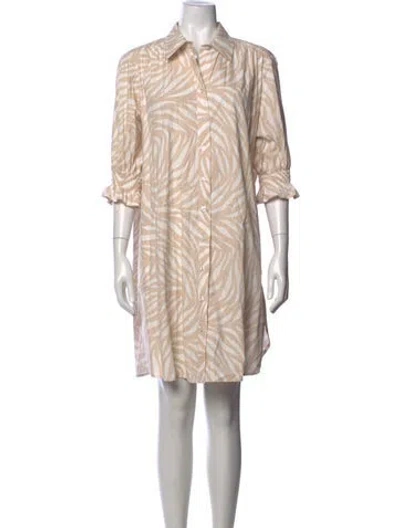 Pre-owned Finley Animal Print Mini Dress In Neutrals