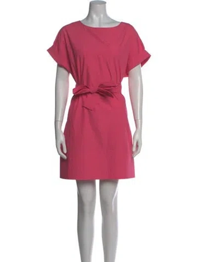 Pre-owned Finley Bateau Neckline Mini Dress In Pink