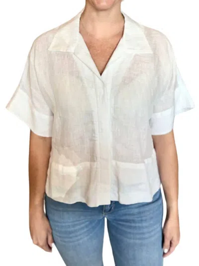 Finley Bennett Linen Top In White