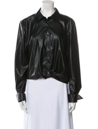 Pre-owned Finley Biker Jacket In Black