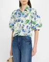 Finley Bomba Floral-print Cotton Top In Multi