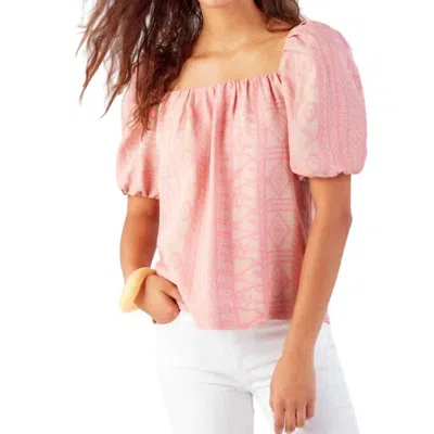 Finley Bubble Top In Ethnic Jacquard In Multi