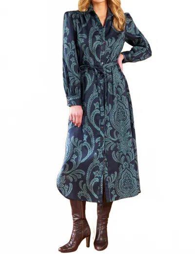 Finley Cambridge Dress In Teal In Blue