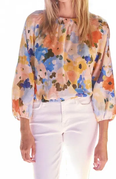 Finley Cameron Top In Floral In Black