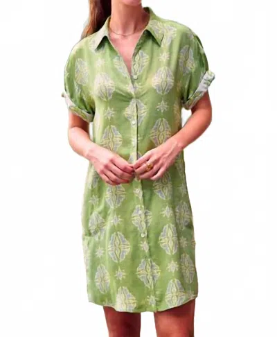 Finley Camp Dress In Green Multi