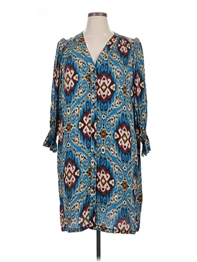 Pre-owned Finley Casual Dress In Blue