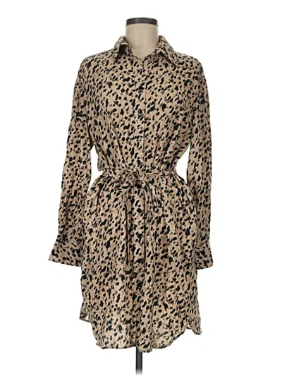 Pre-owned Finley Casual Dress In Tan