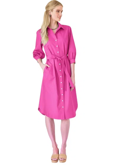 Finley Clementine Midi Dress In Fuchsia In Pink