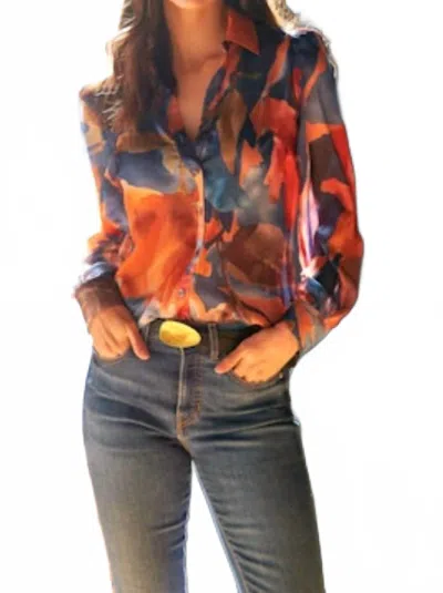 Finley Collette Blouse In Sunset Floral In Multi