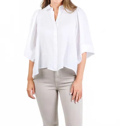 Finley Collin Cape Washed Linen Shirt In White