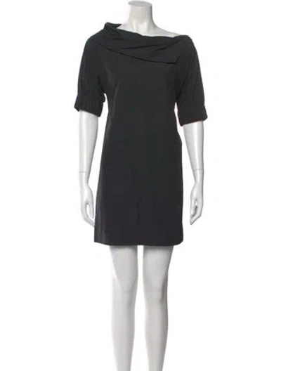 Pre-owned Finley Cowl Neck Mini Dress In Black