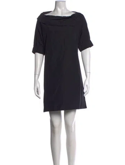 Pre-owned Finley Cowl Neck Mini Dress In Black